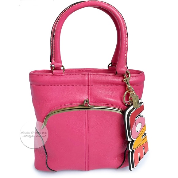 Coach LOVE Bag Charm NWT Key Holder Ring Bonnie Cashin Tribute Art Logo Canvas - Picture 7 of 7